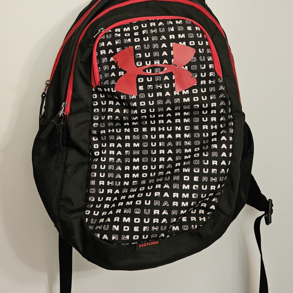 Under Armour Storm Backpack Red Black Style#1342652 Laptop Sleeve Dry Pocket 18"